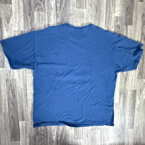 Vans Off The Wall Blue Graphic Tee Vintage Style Skate Shirt - Picture 3 of 3